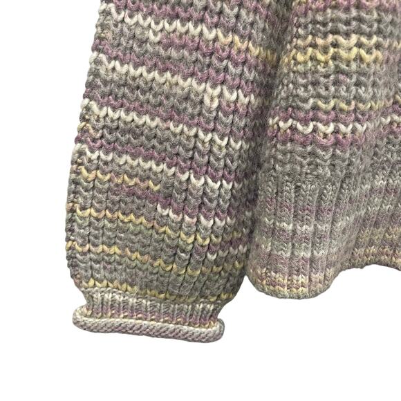 NWT Nicholas Maliya Sweater Purple Grey Multi Alpaca Wool Blend Knit Size Large - Picture 3 of 10